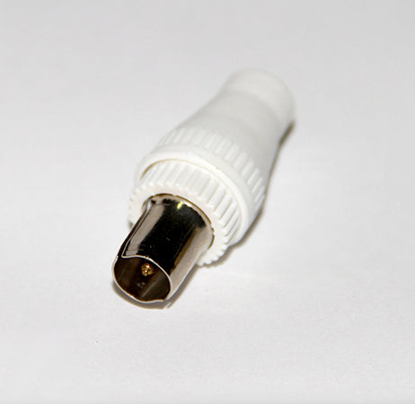 Αρσενικό Βύσμα RF Κεραίας TV – Σύνδεσμος IEC Αρσενικό, Λευκό, Σετ 10 Τεμαχίων