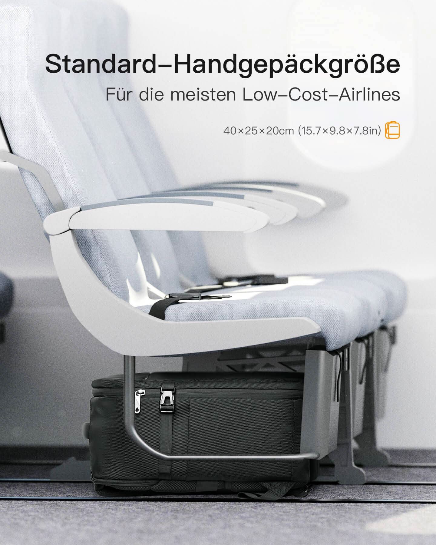 Inateck BP03005 Σακίδιο Carry-On – 20–42 L Επεκτεινόμενο, Άνοιγμα 180° & Θήκη 15,6"