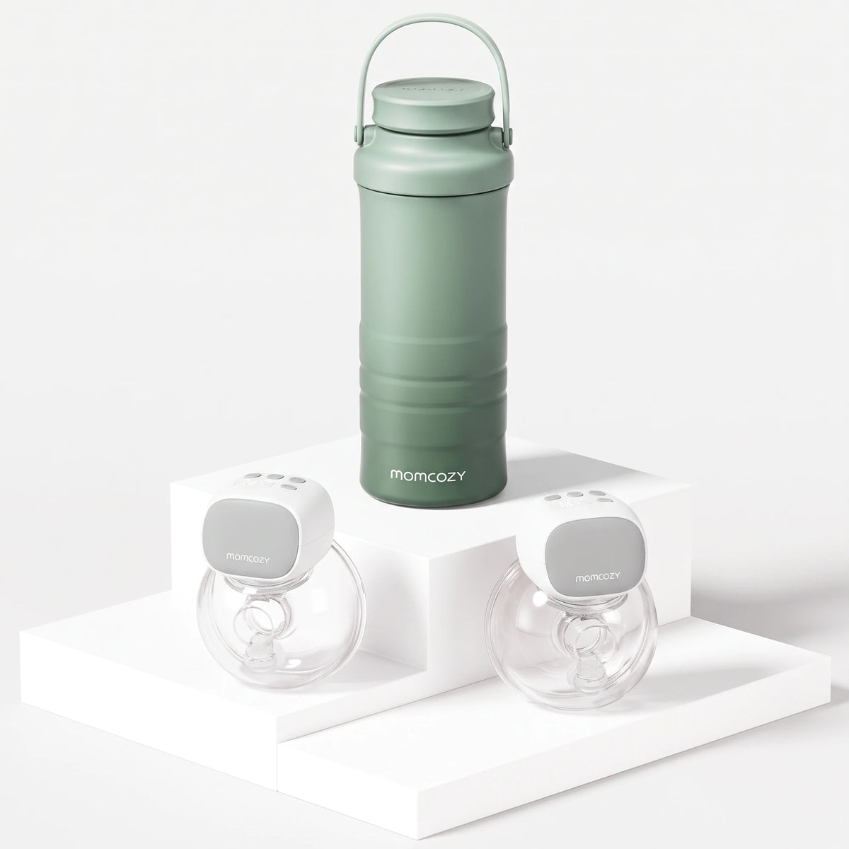 Momcozy S9 Pro Breast Pump + Breast Milk Cooler Bundle — Momcozy bundle on light grey background
