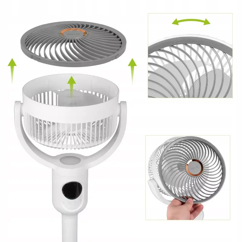 Standing Fan with Battery and 6xSMD Light (WD-289) Grey VA0434G VAYOX - view 7