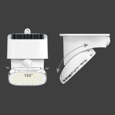 GBC SWL001WN Solar LED Wall Light 2000 lm 4000K – PIR Motion Sensor, IP54 & Rechargeable