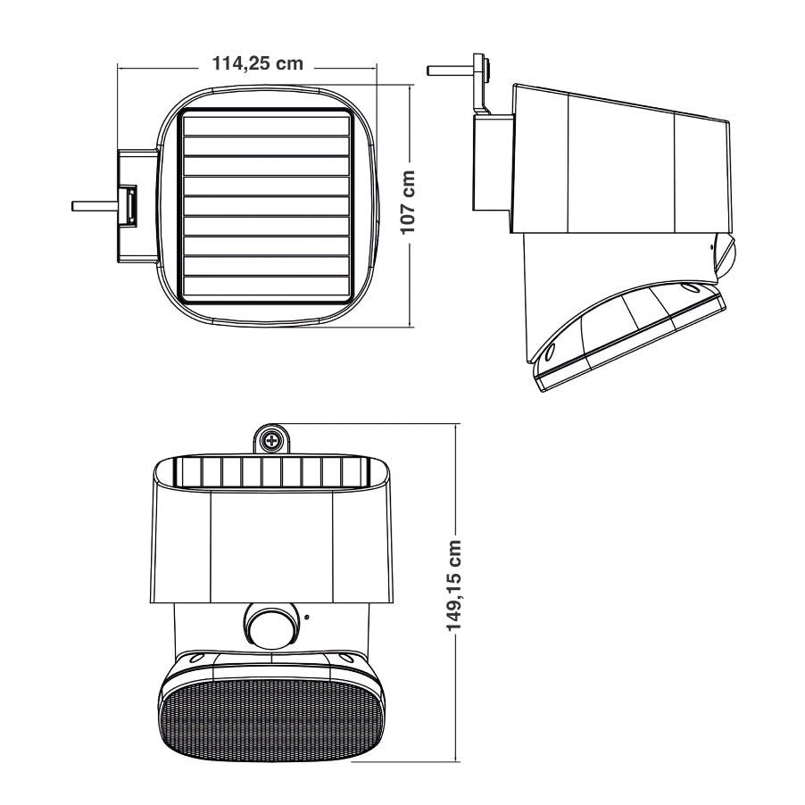 GBC SWL001WN Solar LED Wall Light 2000 lm 4000K – PIR Motion Sensor, IP54 & Rechargeable