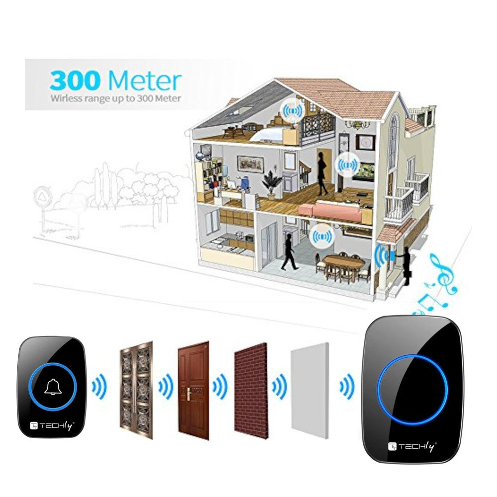 Techly I-BELL-RING04 Wireless Doorbell Kit — View 6