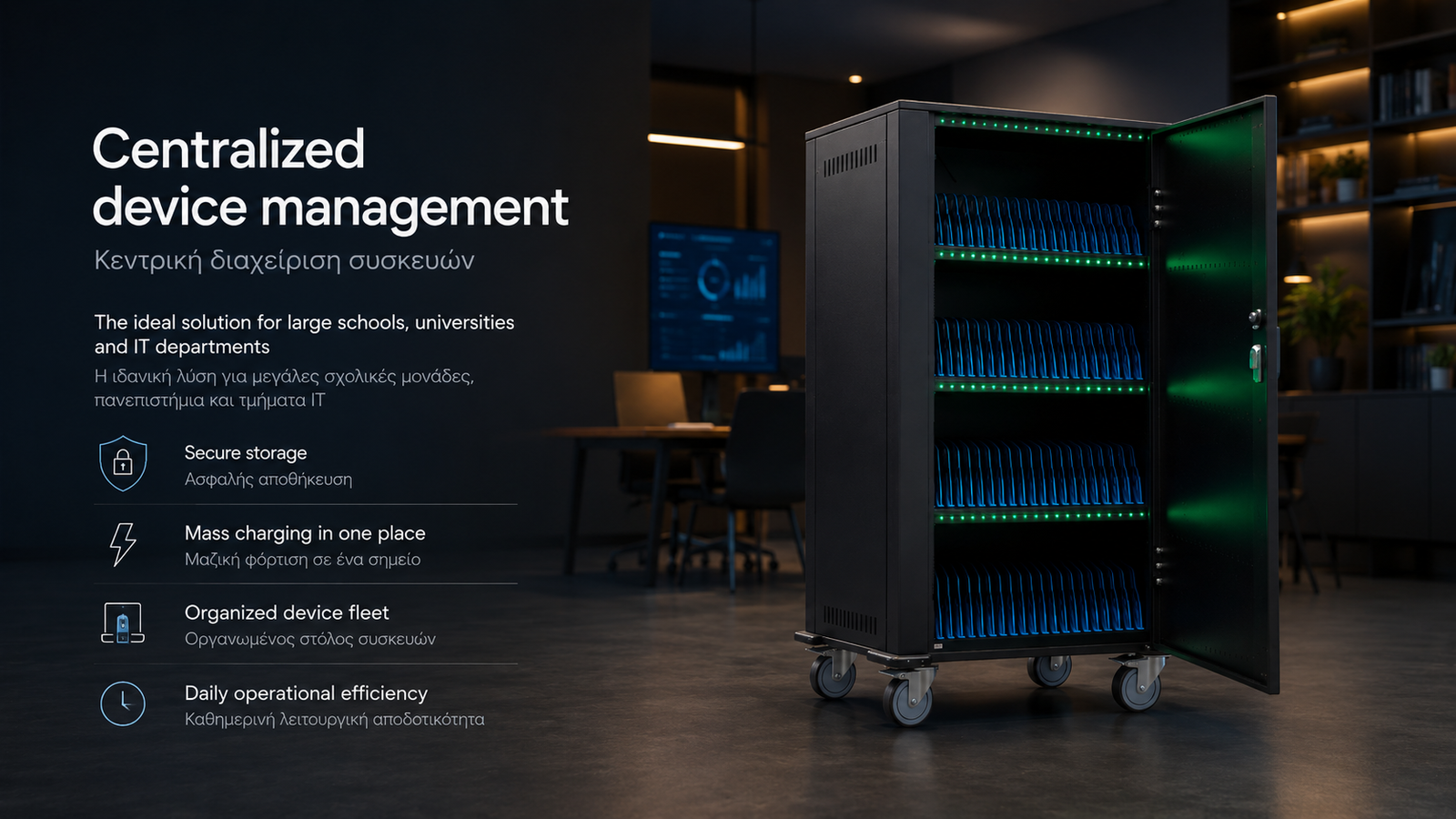Centralized device management solution for schools, universities and corporate IT departments, κεντρική διαχείριση συσκευών