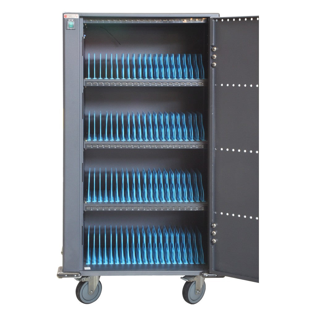 Techly I-CABINET-80DUTY USB Charging Trolley 80 Devices Black - view 3