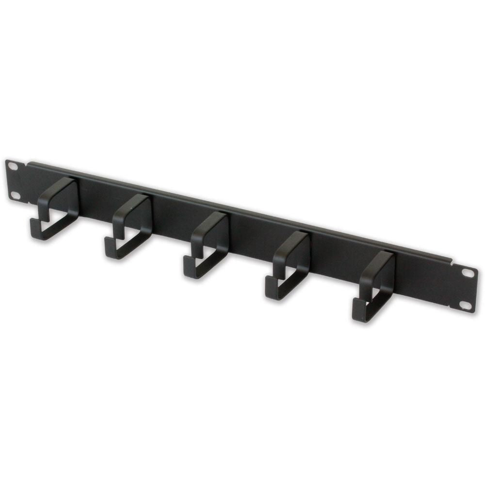 Techly I-CASE CABLE-BK5 1U 19" Cable Management Panel with 5 Rings - view 2