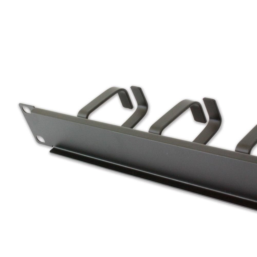 Techly I-CASE CABLE-BK5 1U 19" Cable Management Panel with 5 Rings - view 4