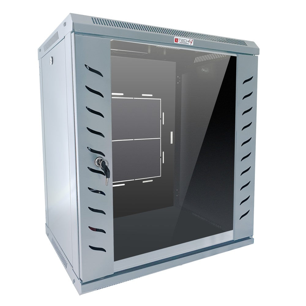 Techly I-CASE FP-4509G Wall Rack 19" 9U 450mm Depth Grey - view 4