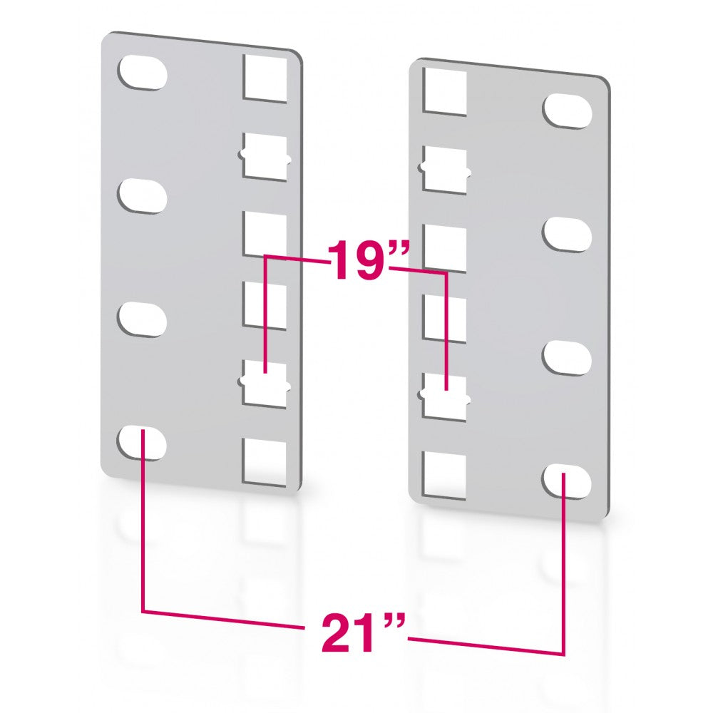 Techly I-CASE RAIL-ADP2ETG Pair of Reducer Brackets 21" to 19" 2U ETSI - view 2
