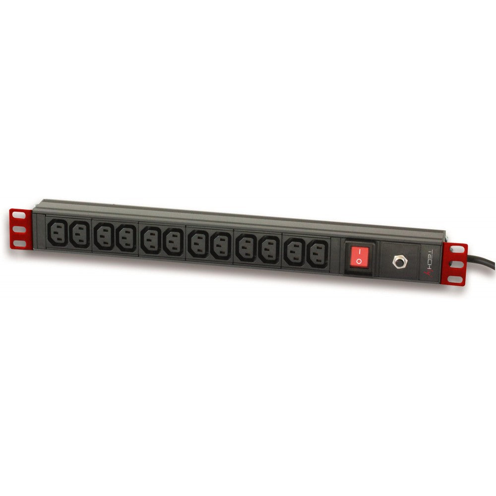 Techly I-CASE STRIP-12VDE 19" Vertical Rack PDU 12 VDE Outlets, 3.5 kW - view 2