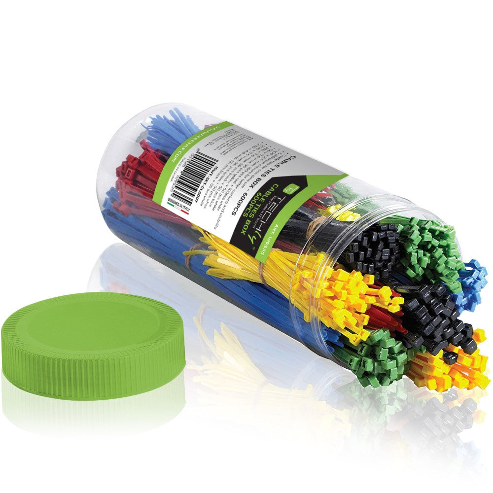 Techly ISWT-SET-CL600T Coloured Cable Tie Kit 600pcs - view 2