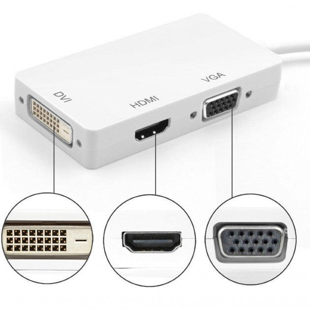 Techly IADAP DP-COMBOF2 DisplayPort 1.2 to HDMI DVI VGA Adapter - view 4