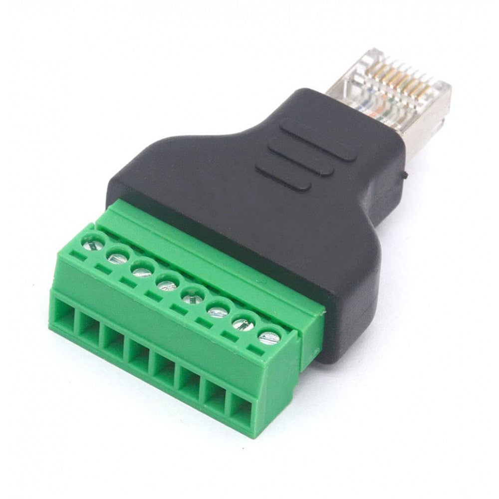 Techly IADAP TB8T-RJ45M RJ45 Male to 8-Pin Terminal Block Adapter - view 2