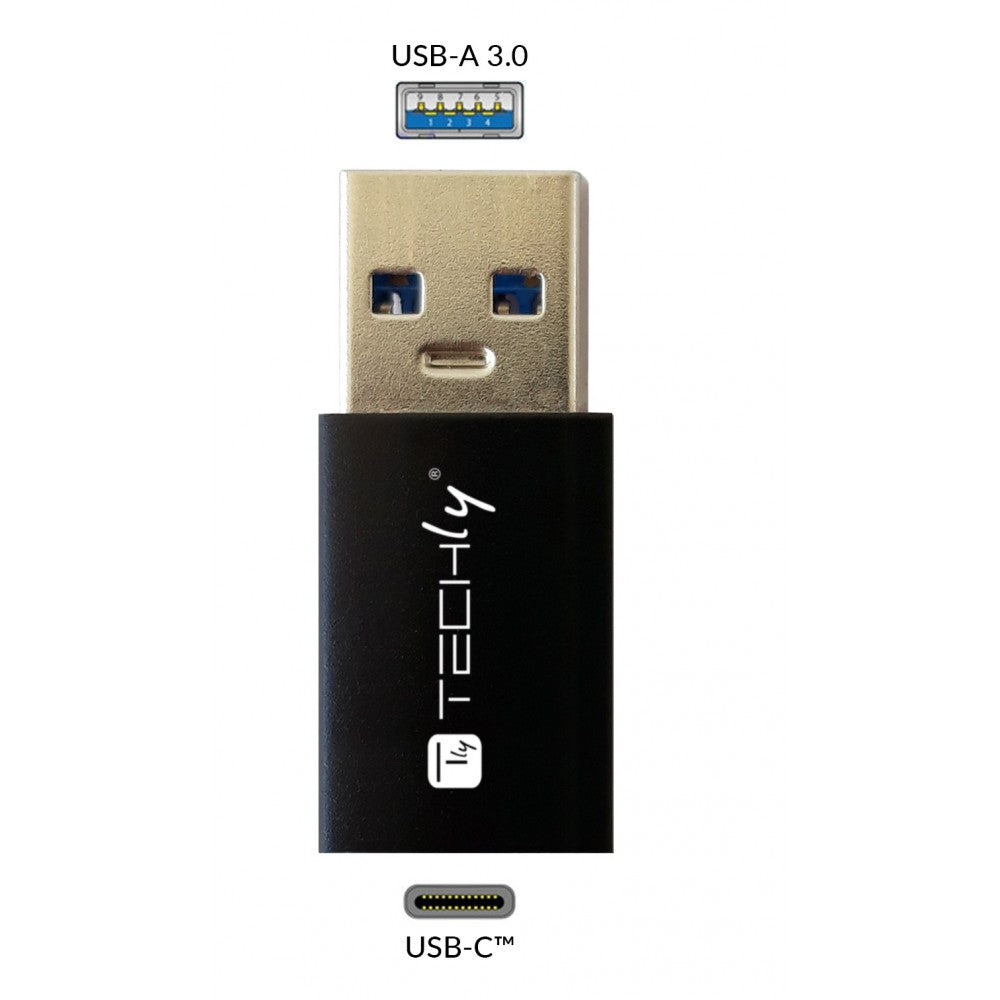 Techly IADAP USB3-AFT USB 3.0 Type A Male to USB-C Female Adapter - view 4