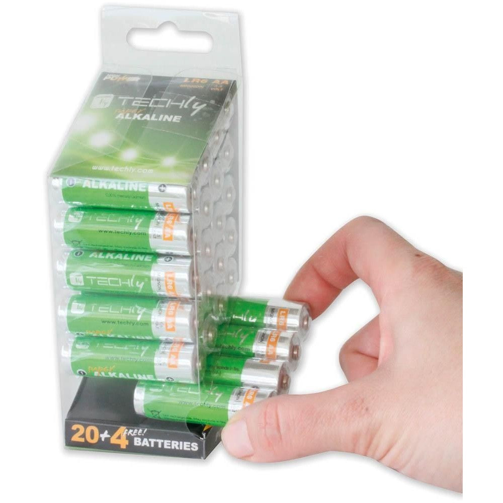 Techly IBT-KAL-LR06-B24T AA Alkaline LR06 1.5V Batteries 24-Pack - view 2