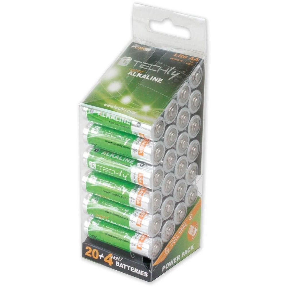 Techly IBT-KAL-LR06-B24T AA Alkaline LR06 1.5V Batteries 24-Pack - view 3