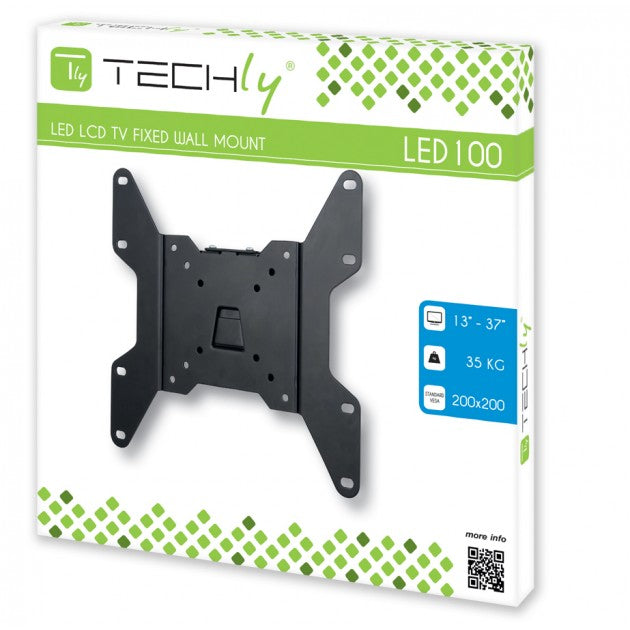 Techly ICA-LCD 114 Fixed TV Wall Mount 13-37" Black - view 2