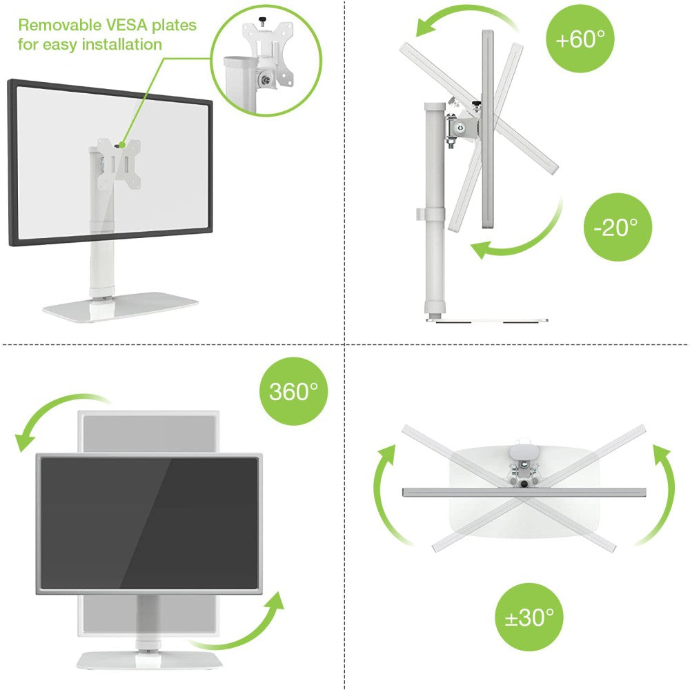 Techly ICA-LCD 260 Table Stand for TV/Monitor 17-27" - view 5