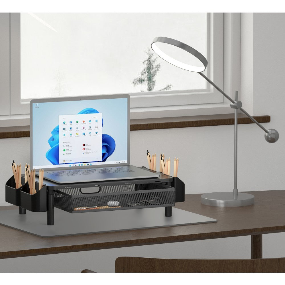 Techly ICA-MS 114 Adjustable Ergonomic Monitor Stand with Drawer - view 2