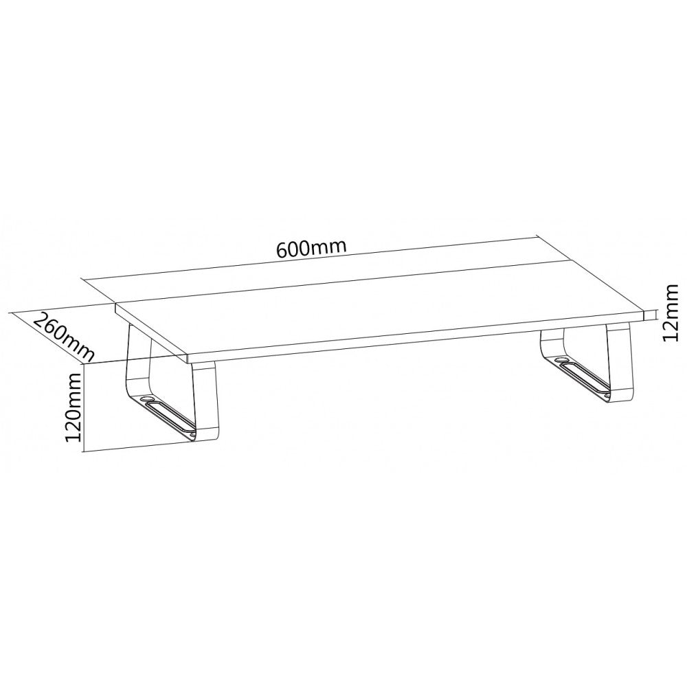 Techly ICA-MS 600TY Steel Monitor Riser — View 8