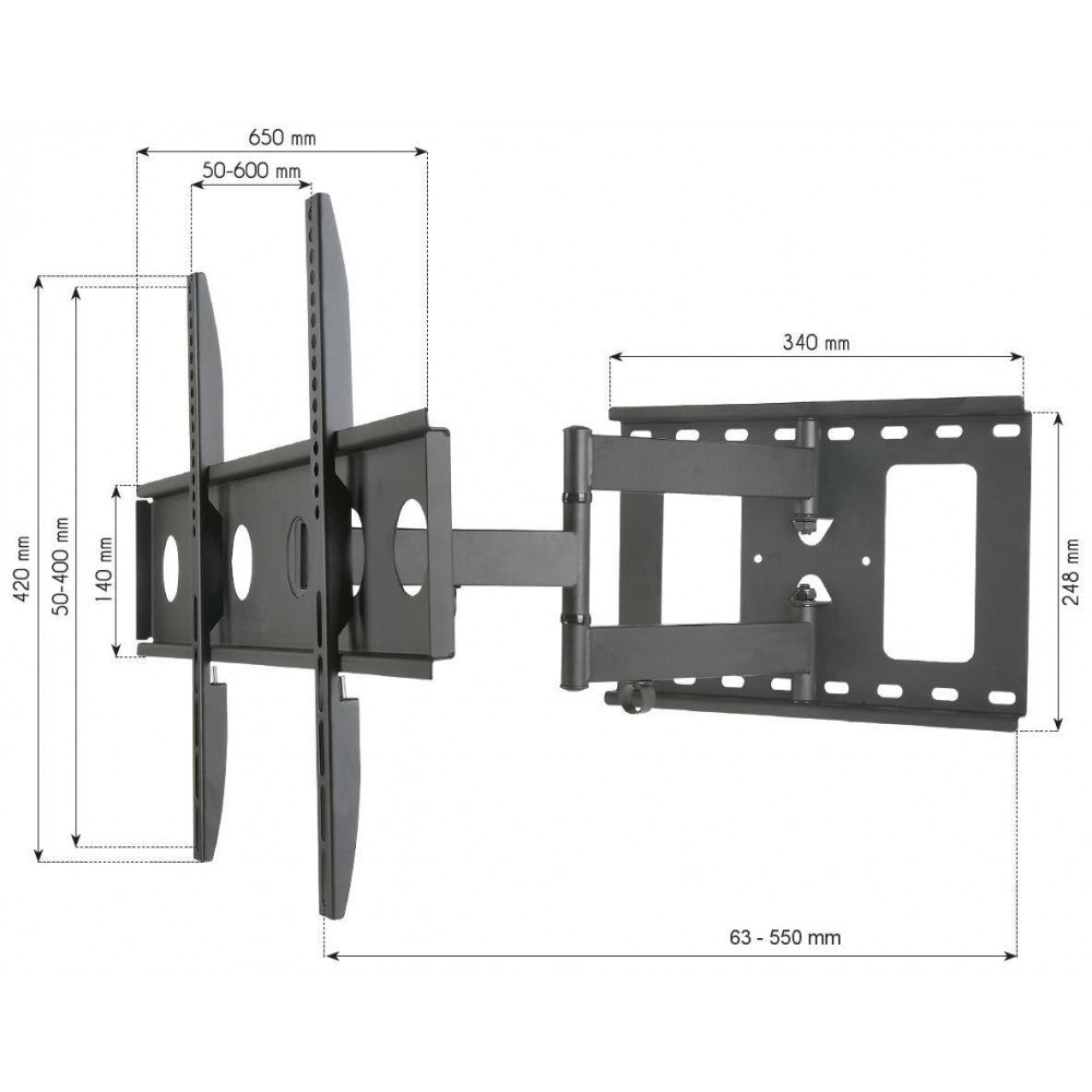 Techly ICA-PLB 148L Full-Motion Wall Mount 32-65" TV, 50 kg - view 3