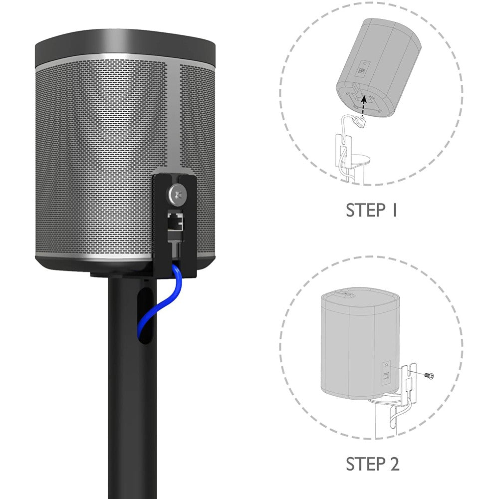 Techly ICA-SP SSFL01 Floor Stand for Sonos Play:1 Speaker, Black - view 2