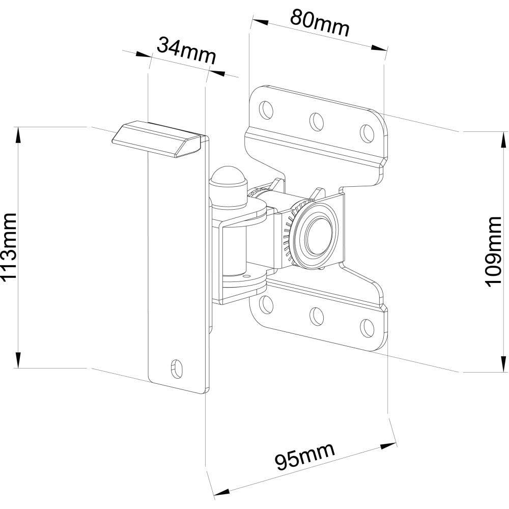 Techly ICA-SP SSWL01 Adjustable Wall Mount for Sonos Play:1 Black - view 3