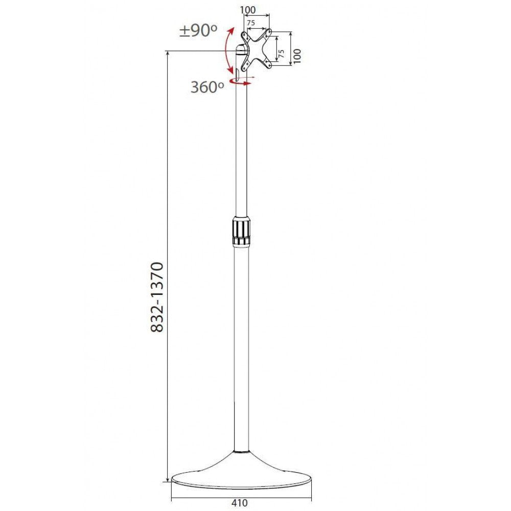 Techly ICA-TR10 Floor Stand for LCD/LED TV 13-27" - view 3