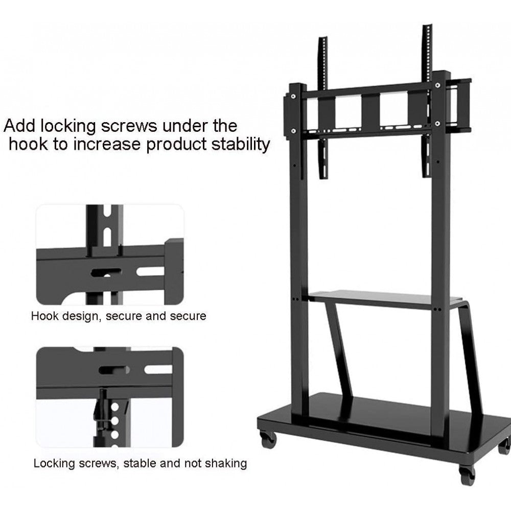 Techly ICA-TR30 TV Trolley with Shelf for 55-100" - view 8