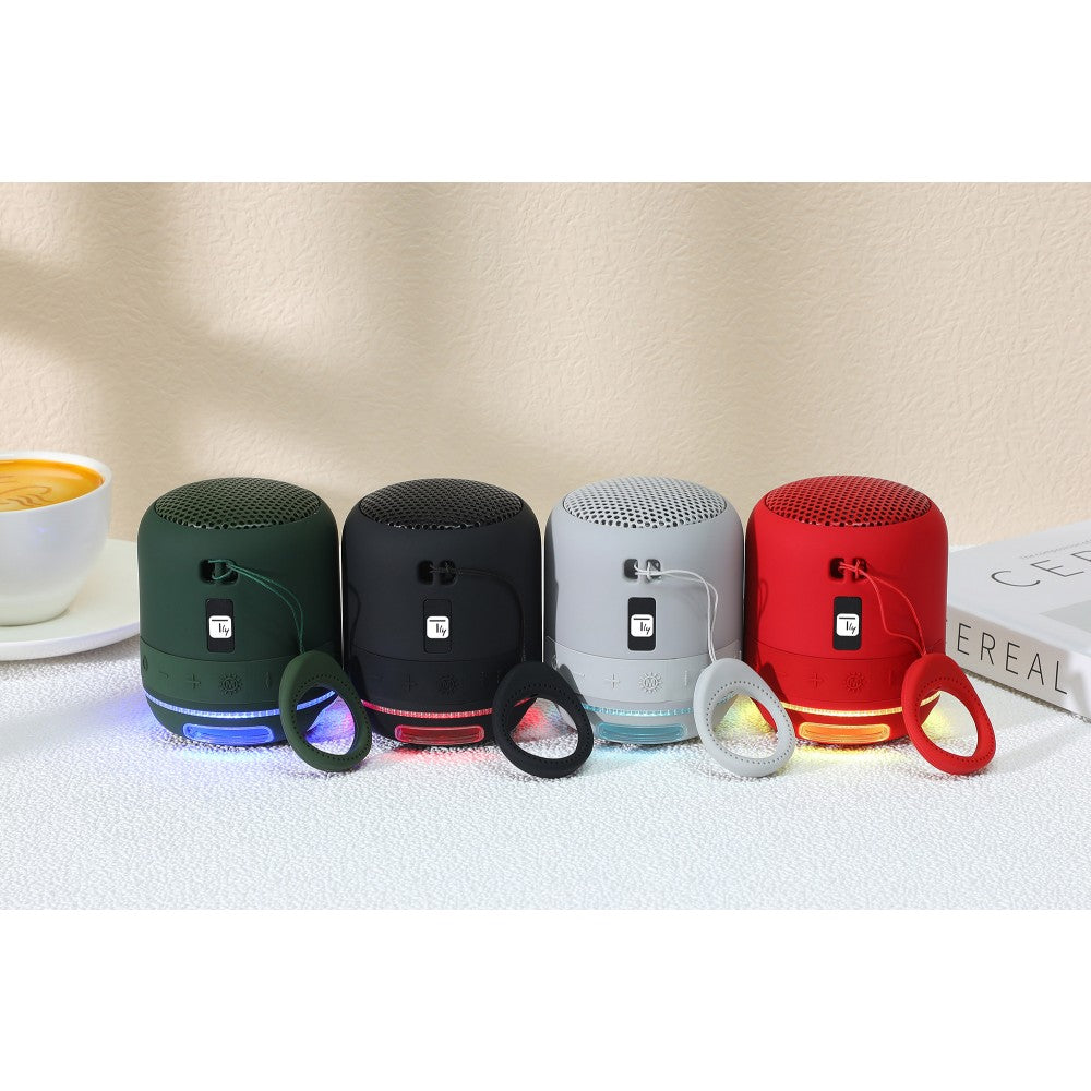 Techly ICASBL94RE Portable Bluetooth 5.1 Speaker 5 W with LED Lights Red — image 4