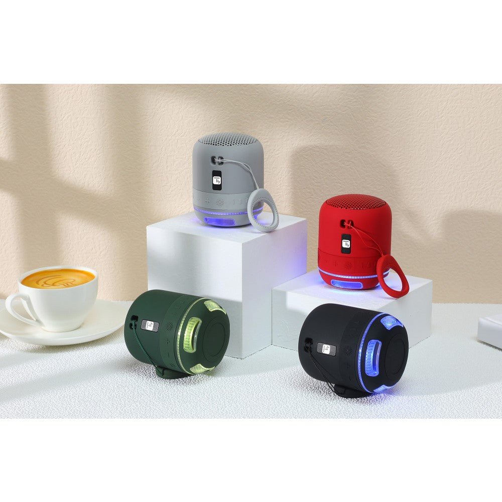 Techly ICASBL94RE Portable Bluetooth 5.1 Speaker 5 W with LED Lights Red — image 6