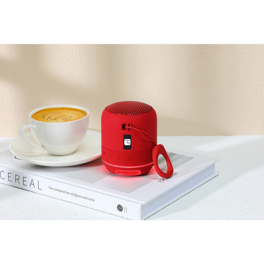 Techly ICASBL94RE Portable Bluetooth 5.1 Speaker 5 W with LED Lights Red — image 7