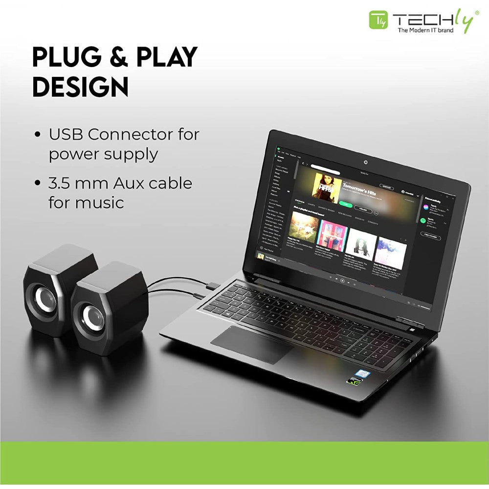 Techly ICC SP-320STY USB PC Speakers — View 6