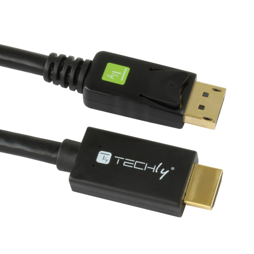 Techly ICOC DSP-H12-020 DisplayPort 1.2 to HDMI 4K Cable 2m - View 2