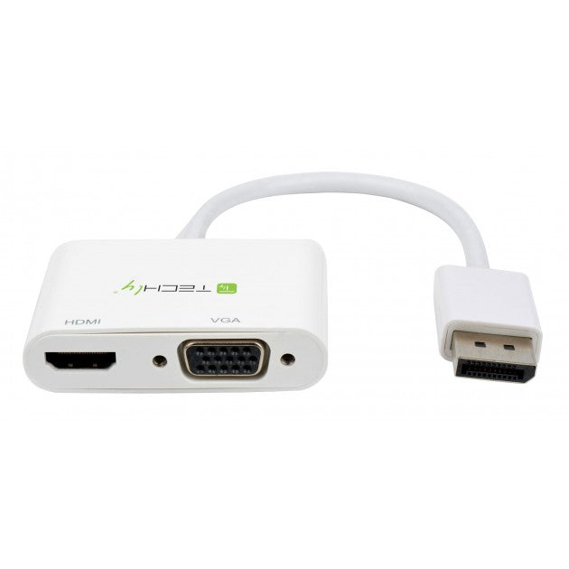 Techly ICOC DSP-VH1220 DisplayPort 1.2 to HDMI/VGA 4K Adapter - View 3