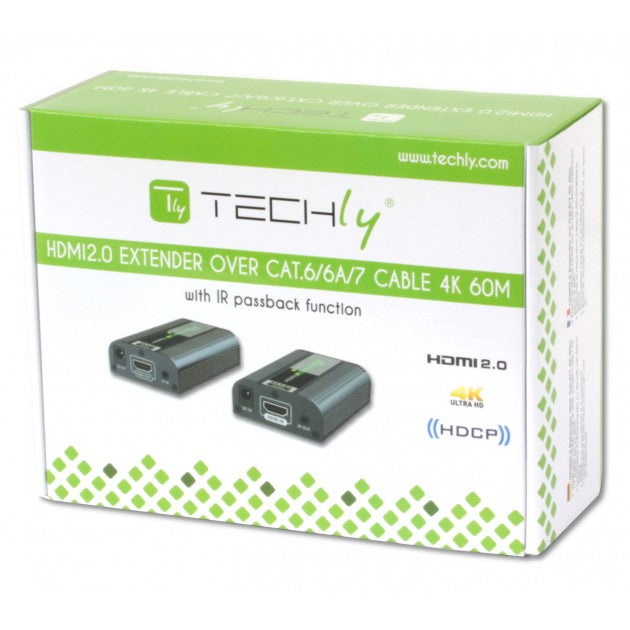 Techly IDATA EXT-E704K HDMI Extender 4K UHD 60m with IR - view 2