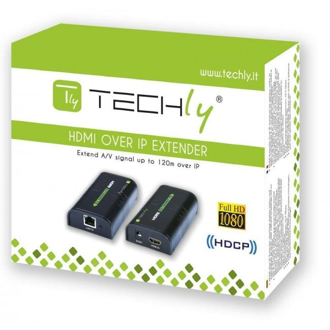Techly IDATA EXTIP-373R HDMI over IP Additional Receiver 120m - view 2
