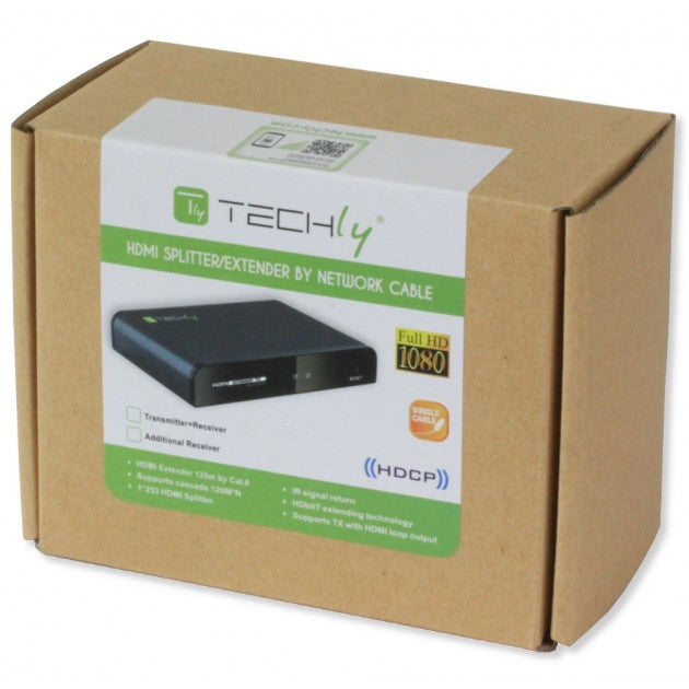 Techly IDATA EXTIP-383IR HDBitT HDMI Extender 120m with IR - view 2