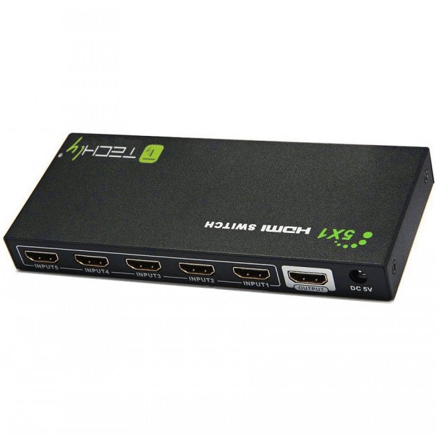 Techly IDATA HDMI-4K51 HDMI Switch 5x1 4K with Remote Control - view 3