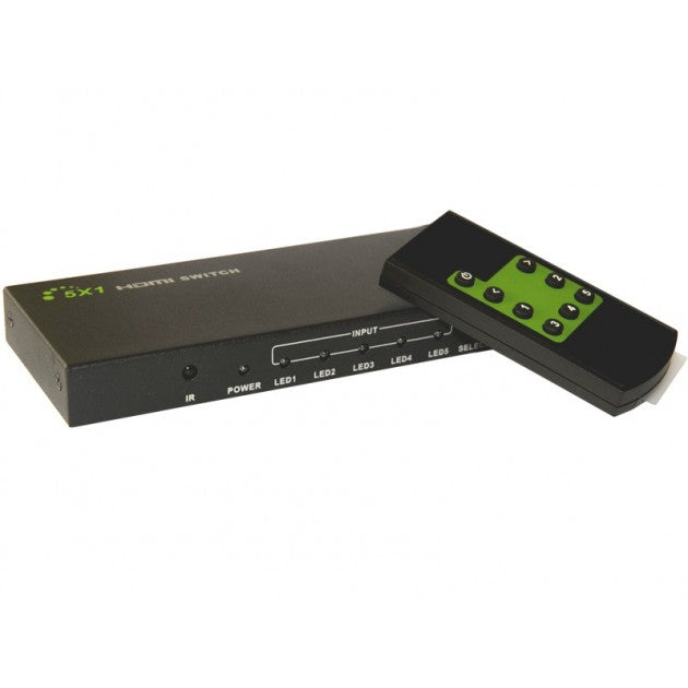 Techly IDATA HDMI-4K51 HDMI Switch 5x1 4K with Remote Control - view 6