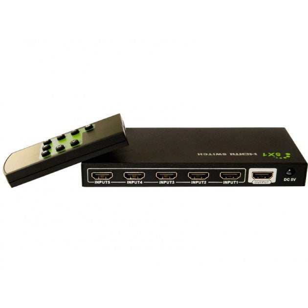 Techly IDATA HDMI-4K51 HDMI Switch 5x1 4K with Remote Control - view 7