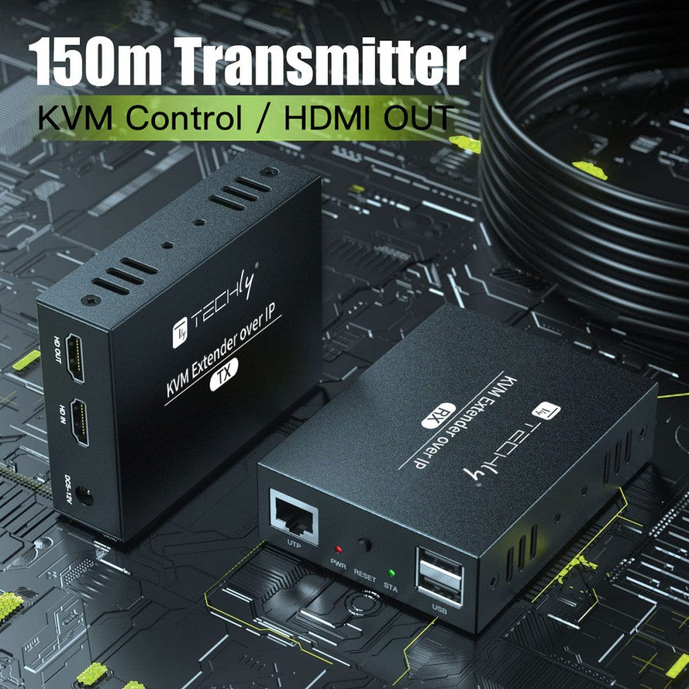 Techly IDATA HDMI-KVM3R HDMI KVM Additional Receiver 150m - view 5