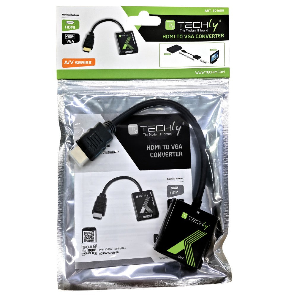 Techly IDATA HDMI-VGA2 HDMI to VGA Converter 1080p - view 3