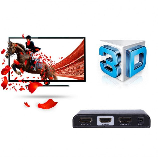 Techly IDATA HDMI2-4K2 HDMI 2.0 Splitter 1x2 4K 60Hz HDR - view 5