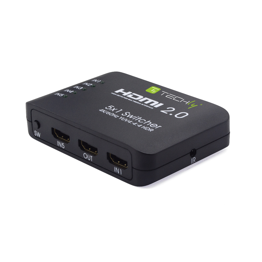 Techly IDATA HDMI2-4K5160 HDMI 2.0 Switch 5x1 4K 60Hz HDR - view 2