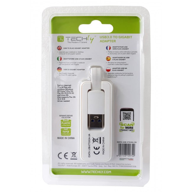 Techly IDATA USB-ETGIGA-3A USB 3.0 to Gigabit Ethernet Adapter - view 7