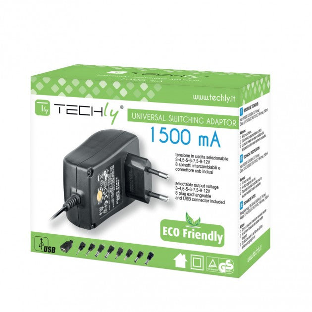 Techly IPW-NTS1500G Adjustable Universal Power Supply 1500 mA - view 2