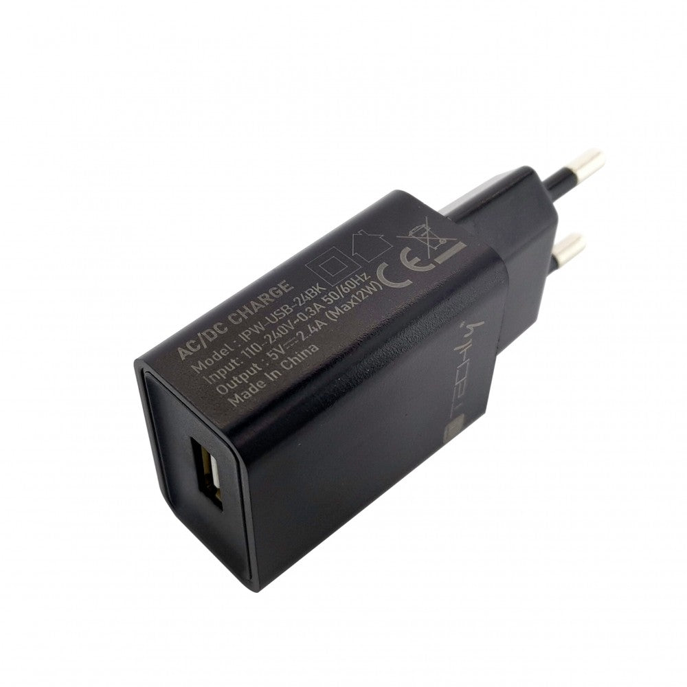 Techly IPW-USB-24BK Wall USB Charger 5V 2.4A 12W Black - view 3