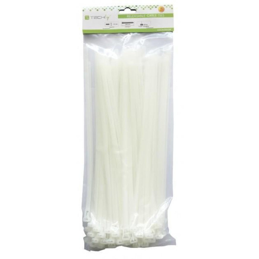 Techly ISWT-481 Cable Ties with Nameplate 200x4.8mm 100pcs White - view 2