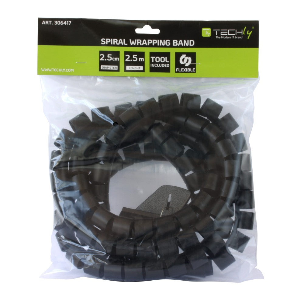 Techly ISWT-KIT-BK Cable Management Sheath 25mm 2.5m with Inserter - view 2